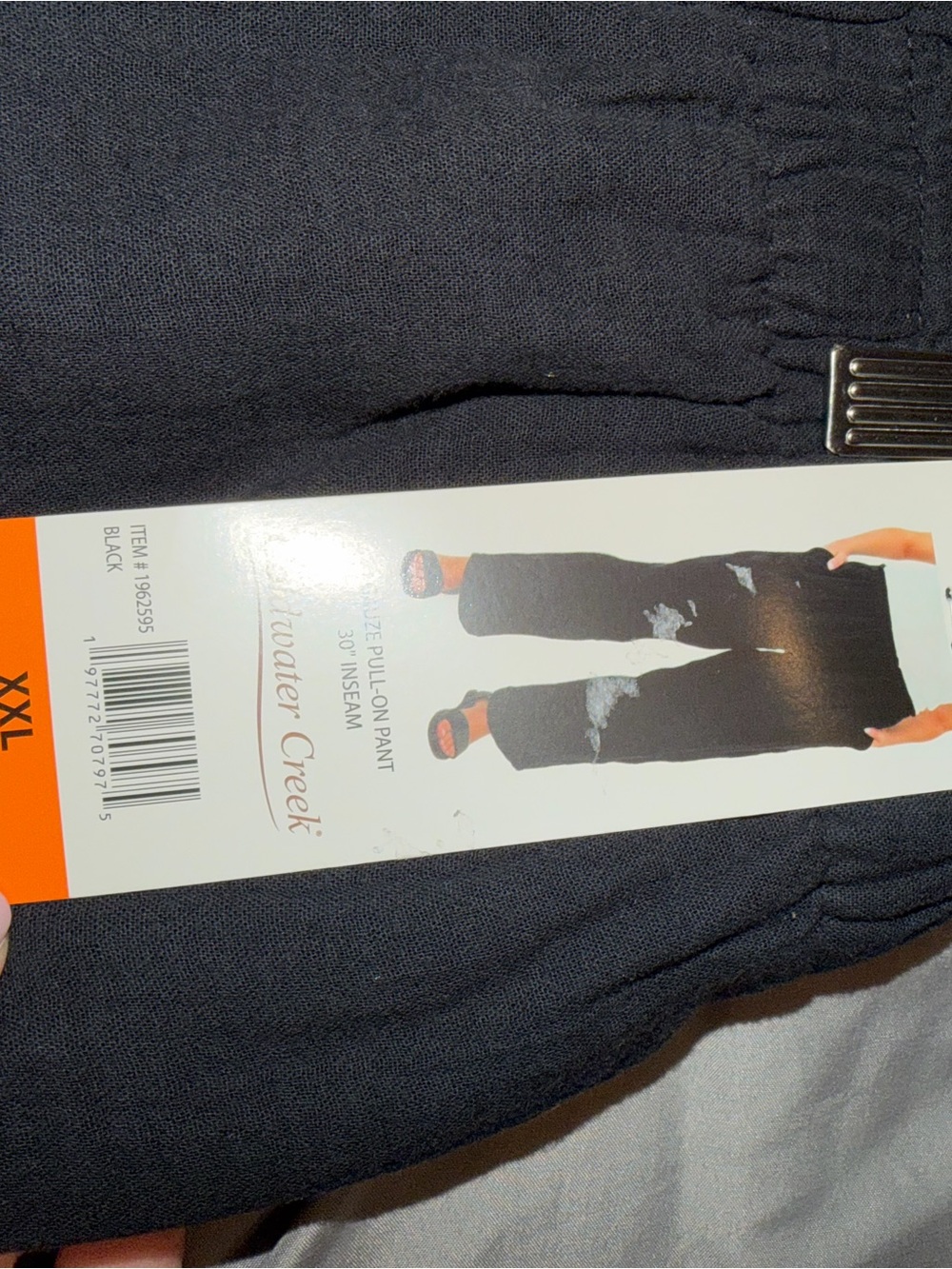 Coldwater Creek Black Wide-Leg Elastic Waist Pants. NWT - Picture 4 of 5